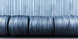 Stahlseile, aufgerollt