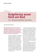 Erste Seite der Avenir-Suisse-Analyse «Budgetierung ausser Rand und Band»: Kantonale Überschüsse