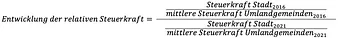 Formel Entwicklung der Steuerkraft
