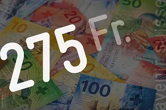 275 Franken, Schweizer Banknoten.